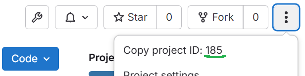 Tip: find the project ID in GitLab